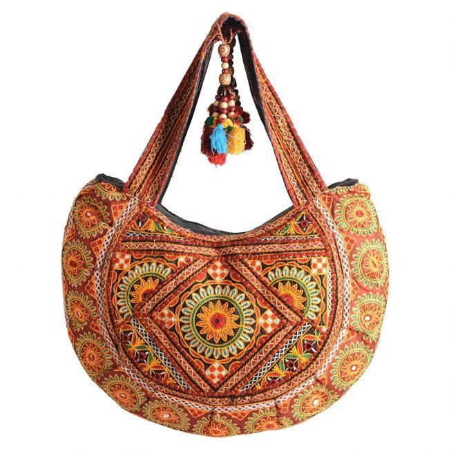 Cotton Traditional Handbag Rajasthani Handbag Purse For Women Pink - Taajoo-bdsngoinhaviet.com.vn