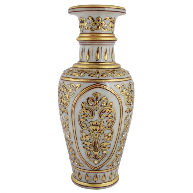 Meenakari Marble Flower Vase Large – Tribes India