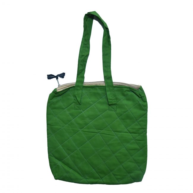 Handcrafted Cotton Green Jhola Bag - Tribes India