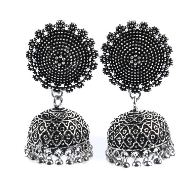 Oxidized Metal Round Hoops Oxidized Black Metal Earring at Rs 50/pair in  Delhi-sonxechinhhang.vn
