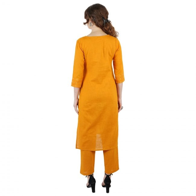 Musturd yellow printed A line cotton kurti | Long kurta designs, Latest  kurta designs, Long kurti designs