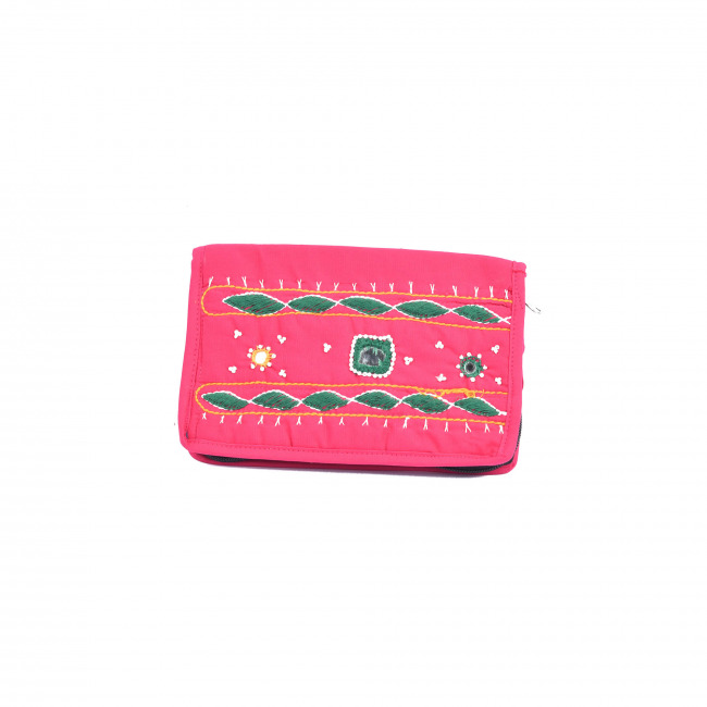 Buy SriAoG Handcrafted Mini Hand Purse for Women Original Mirror Work Money  Wallet for Girls (6.5 inch Small Pouch Pink Two Fold Handmade Thread Work)  Online In India At Discounted Prices